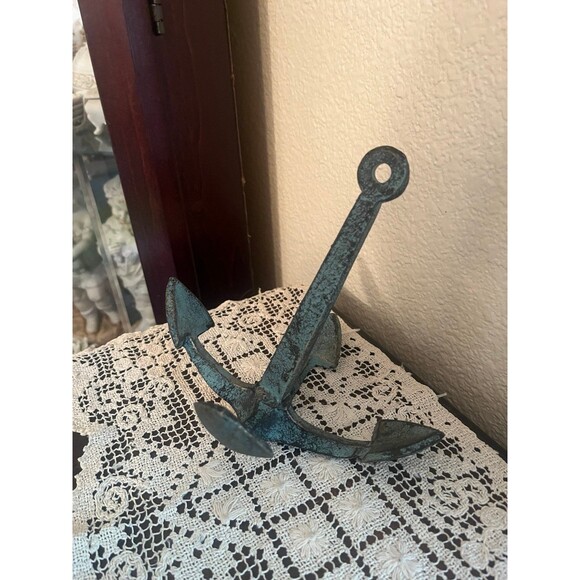 Antique Style Patina Cast Iron Anchor - Picture 1 of 6